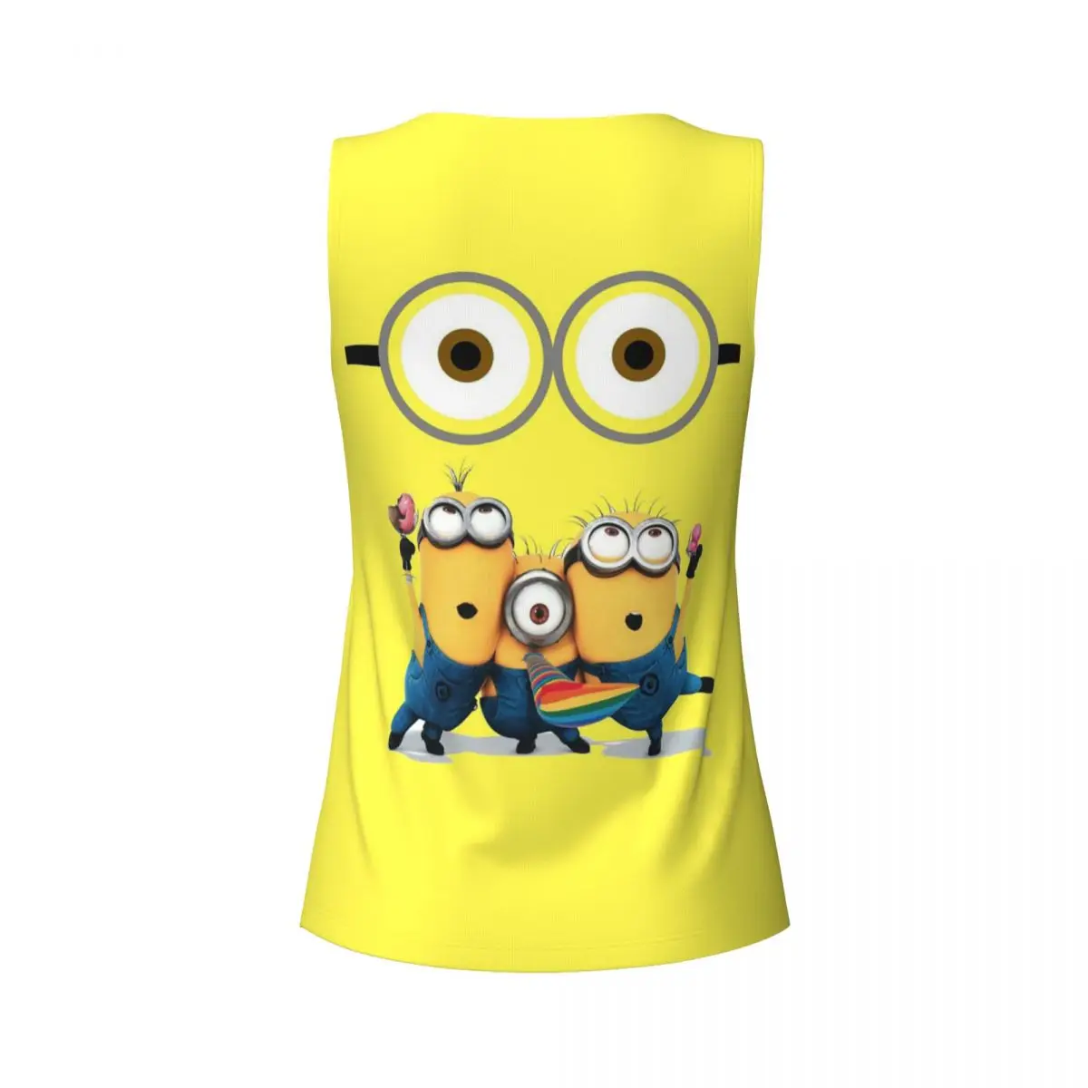 Minions Animes Workout Tank Tops Women Quick Dry Sleeveless Yoga Shirt