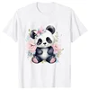 Cute Panda Printed T-Shirt Women Summer Short Sleeve Y2k Tops Fashion Hip Hop Tee Clothes Breathable Comfortable Casual T Shirt 3