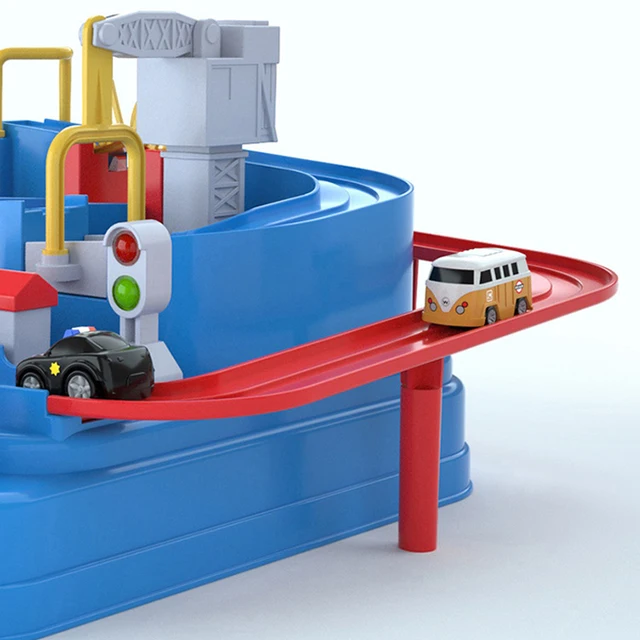 Rail Car Train Track Toys Racing Interactive Model Racing Adventure Brain Game Montessori Educational 2 To 4 Years Old Boys Cars 3