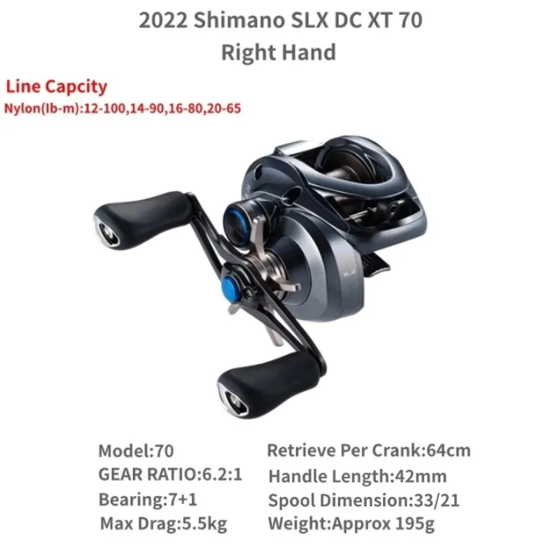 その他 SLX DC  70 SHIMANO SLX DC XT 70 2022 Right Hand Baitcast Fishing Reel