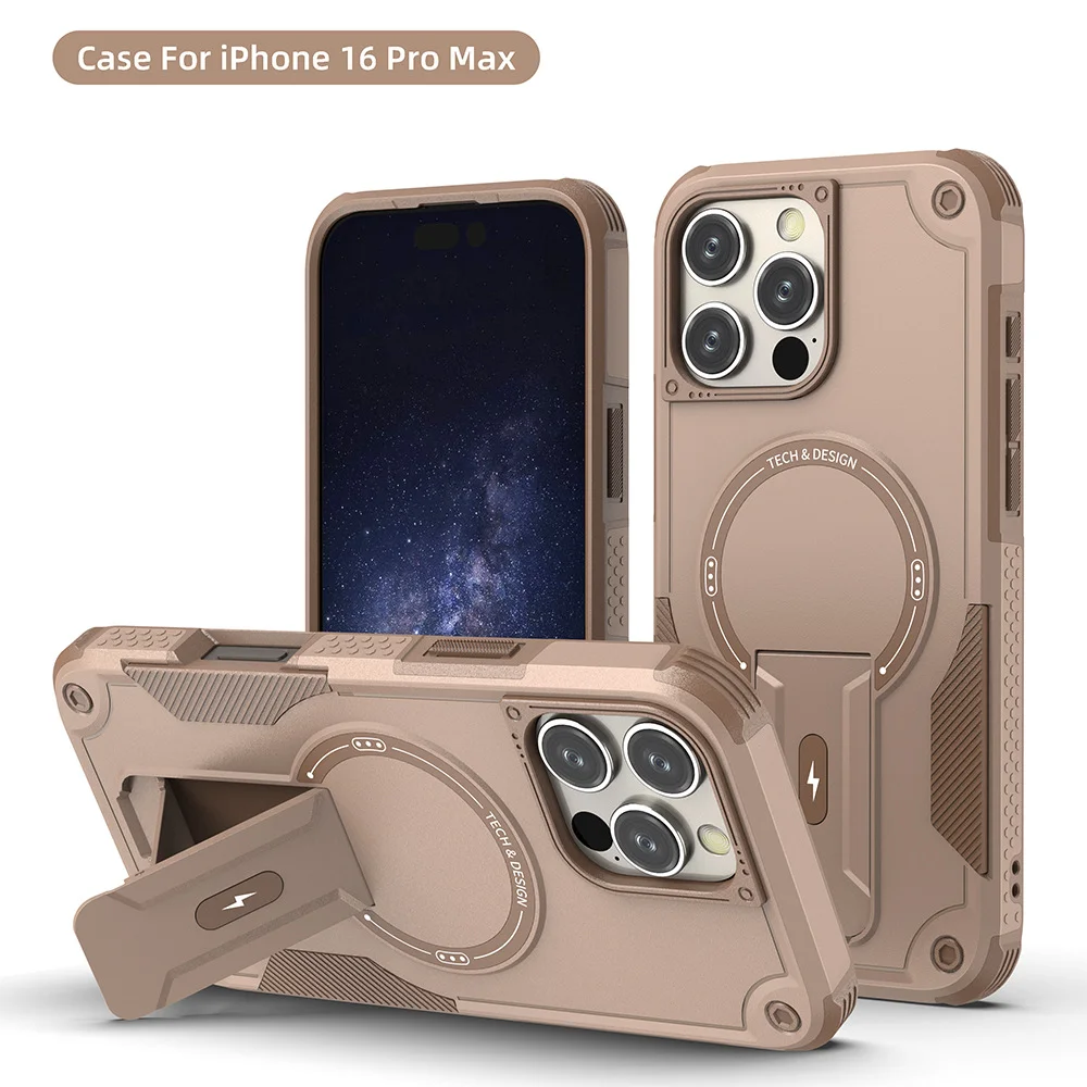 Durable Magnetic Wireless Charging Phone Case with Invisible Stand