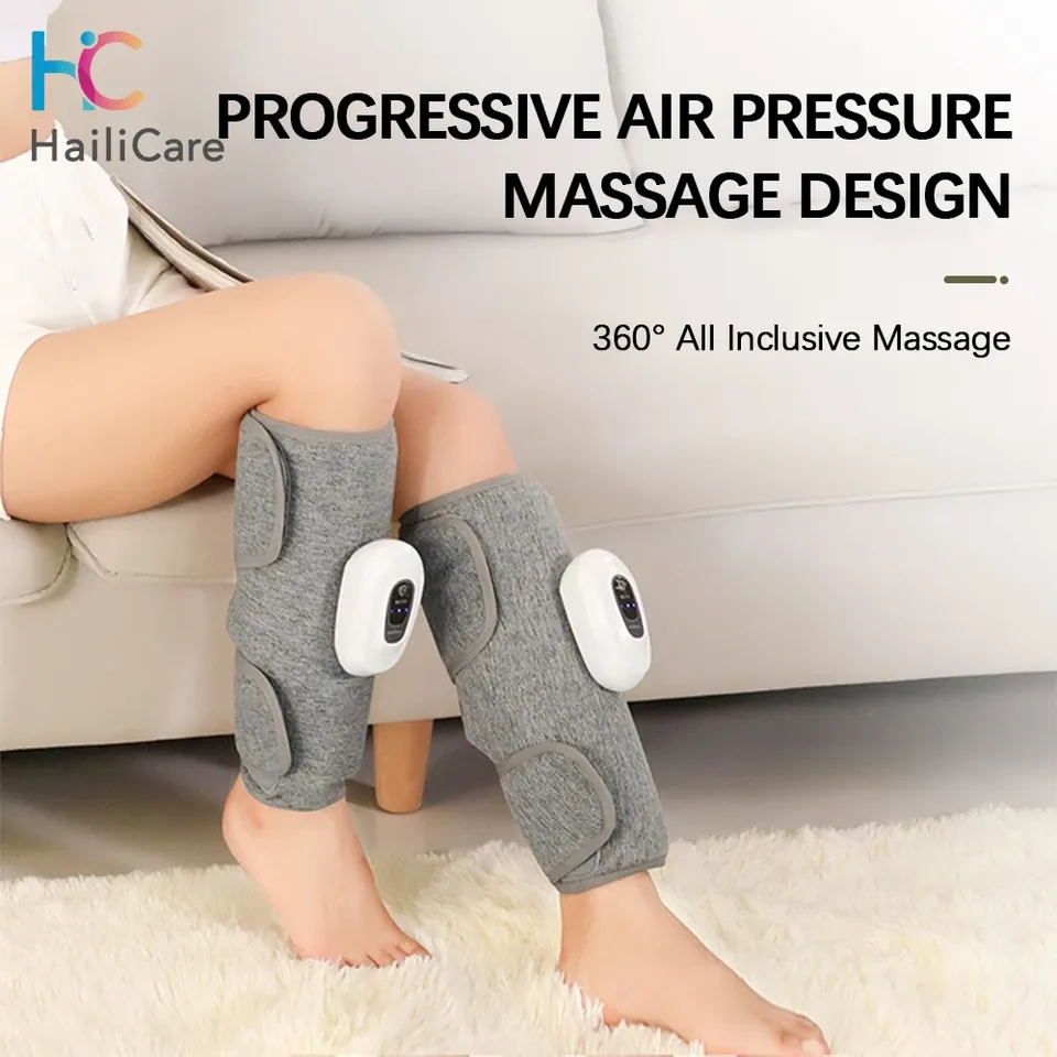 Electric Leg Massager Wireless Rechargeable Air Compression Calf Massage Relax Leg 3 Modes 360° Air Pressure Air Bag Leg Massage