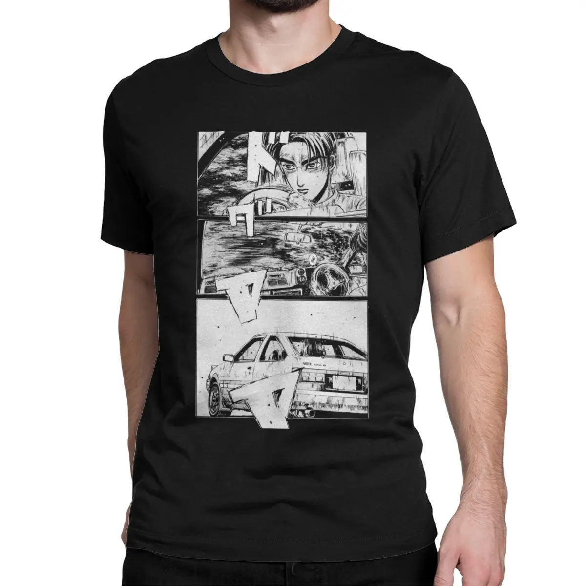 series☆頭文字DコラボINITIALD Vintage Grey Comic Tshirts Sff290b20eec34a30881ac8cc569fc