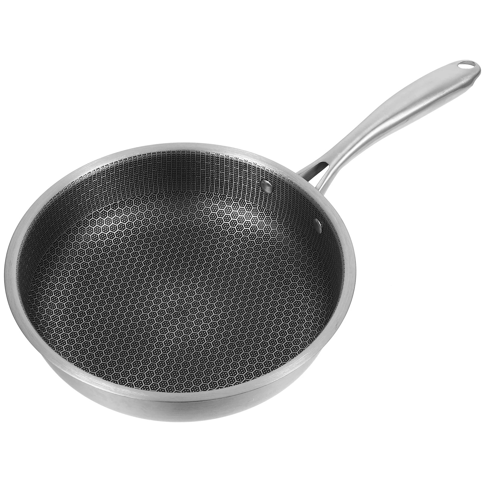 

Stainless Steel Frying Pan Kitchen Skillet Egg Frying Pan Non-Sticky Cooking Pan Honeycomb Frying Pan Kitchen Accessories