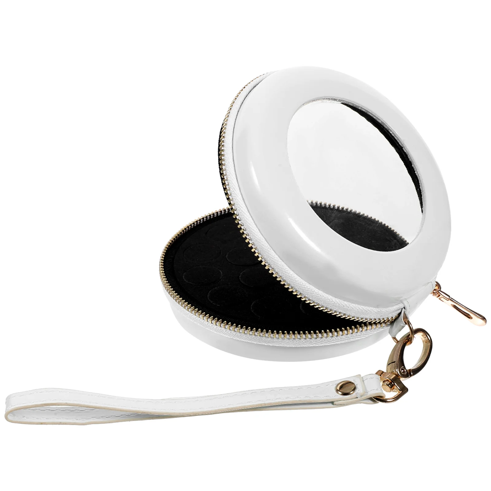 

Essential Oil Storage Box Nail Polish Organizer Carrying Case Round Gifts Perfume Bottles Bag Pu Oils Holder