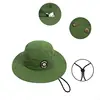 Solid Color Quick Dry Summer Baby Sun Hat Adjustable Nylon Children Fisherman's Hat Kids Outdoor Large Brim Bucket Cap Panama 2