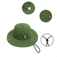 Solid Color Quick Dry Summer Baby Sun Hat Adjustable Nylon Children Fisherman's Hat Kids Outdoor Large Brim Bucket Cap Panama 2