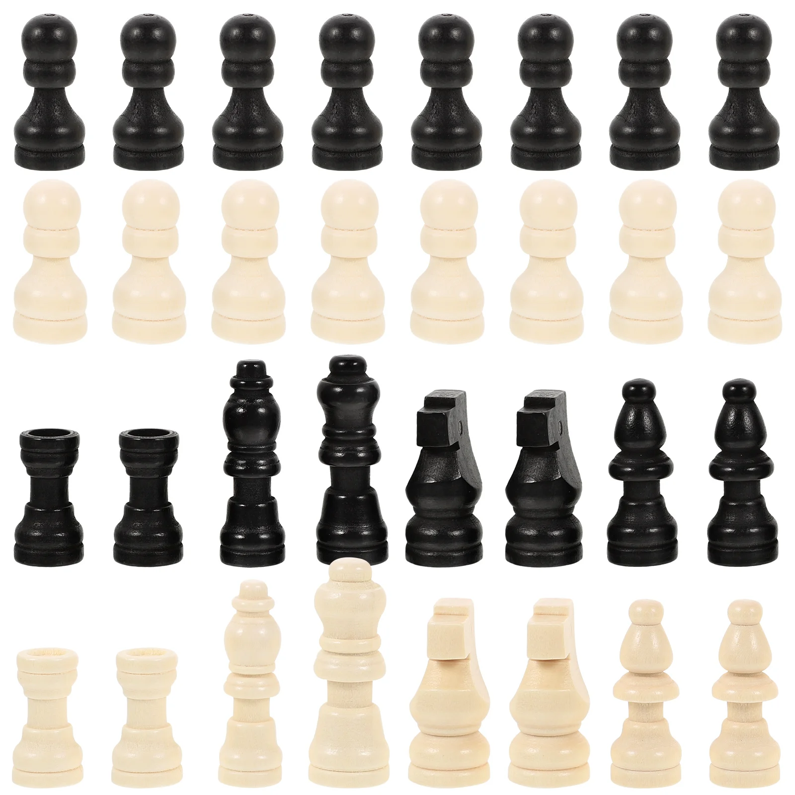 Mini Chess Set International Chess Pieces Wooden Chessboard Accessories Replacement Game Pieces Only Games