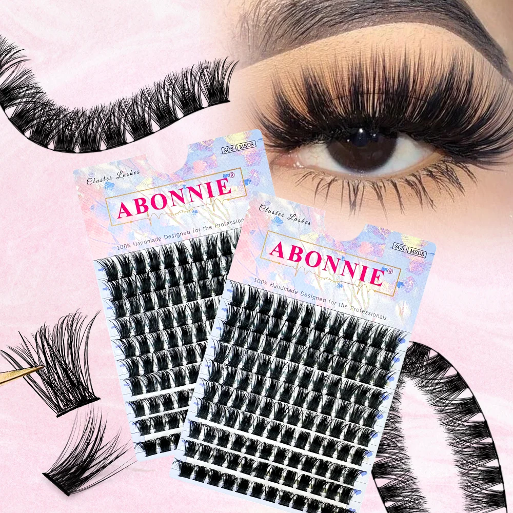 

Abonnie DIY Clusters Fans Natural Segmented Eyelash Supplies 120 Volume Fans Natural Segmented Eyelash Bundles Makeup Supplies