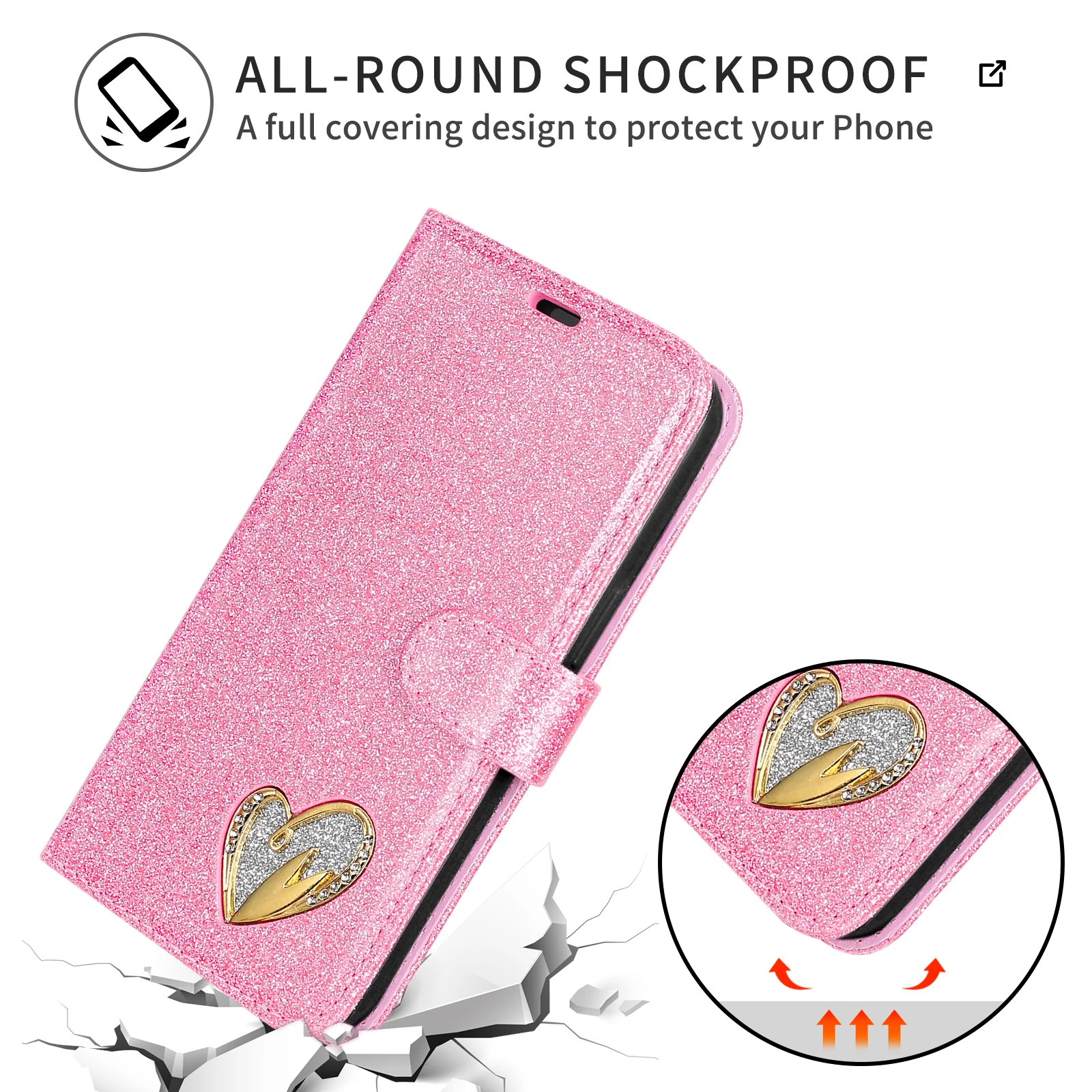 Custodia Portafoglio IPhone 15 Pro Max Con Strass, Farfalla E Fiori, Morbida E Magnetica, LEMAXELERS, Viola - 2