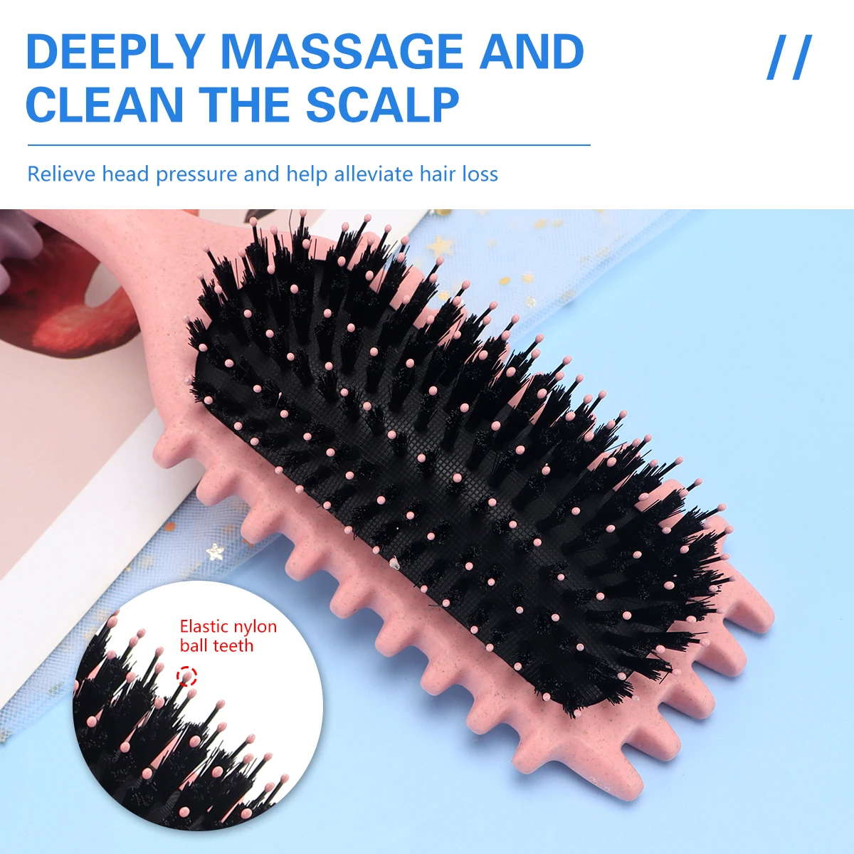 Curly Hair Hairdressing Comb Women Detangling Combs Professional Hair Straightening Scalp Massager Combs Candy Brush Tools 3