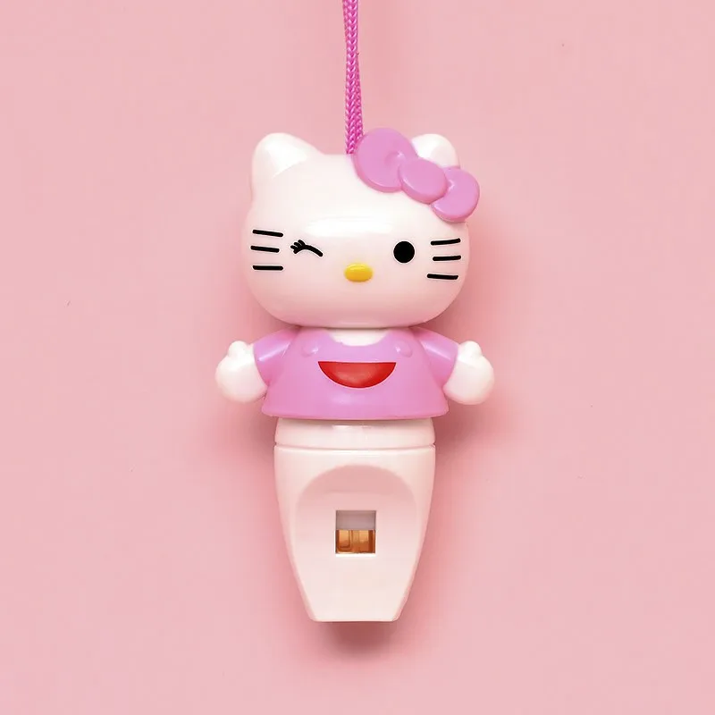 TAKARA TOMY 2022 New Cute Hello Kitty Childrens Toy Whistle KidsRope Pendant Toy Whistle Cartoon Funny Children Gift