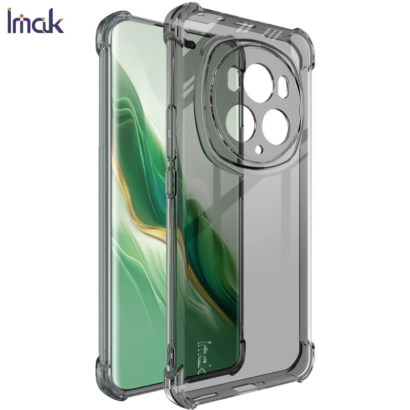 GIOPUEY Coque Magnétique pour Honor Magic 7 Pro, Compatible avec MagSafe, Arrière Transparent PC + TPU Housse Etui - Clear
