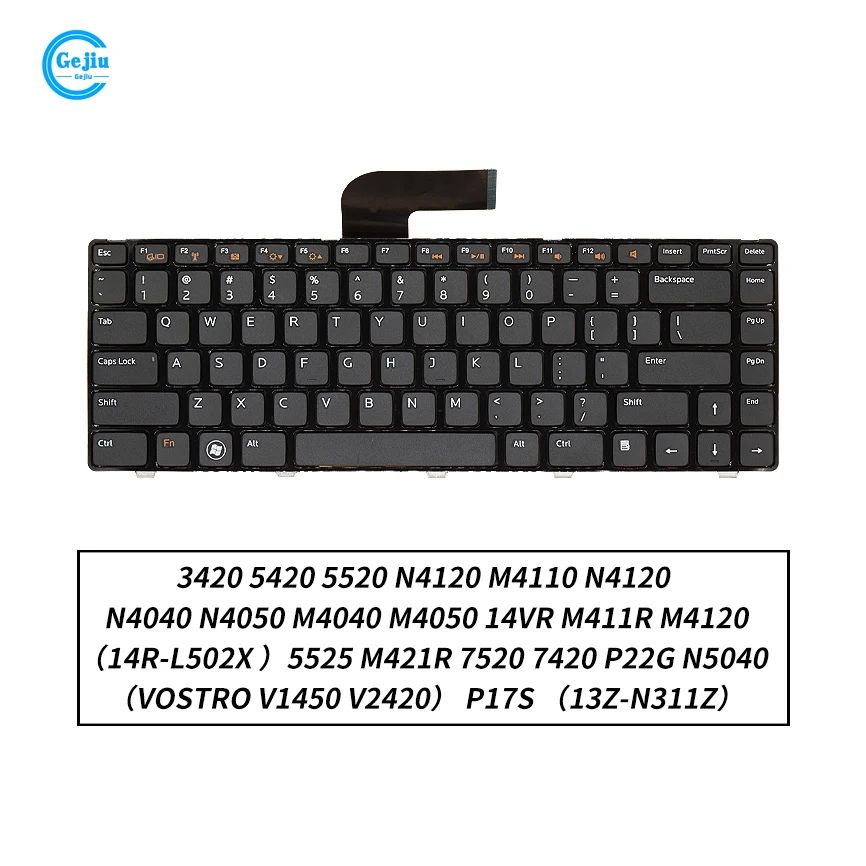 Nuova Tastiera Per Laptop Originale Per Dell Inspiron N4050 M4110 N4120 N4110 M4040 N5040 14R 5420 5525 N4040 M4050 14Vr M411R