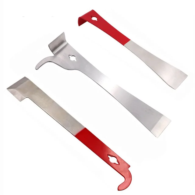 سكين قرص العسل من الفولاذ المقاوم للصدأ سكين قطع العسل المحمول معدات تربية النحل مكشطة أداة خلية النحل