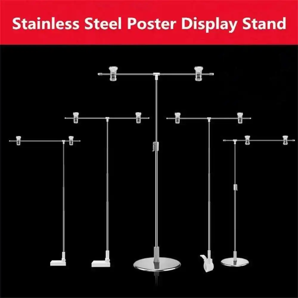 Metal Shelf Mounted Pop Advertising Poster Display Stand Desk Sign Promotions Banner Snap Price Tag Display Label Holder Clip