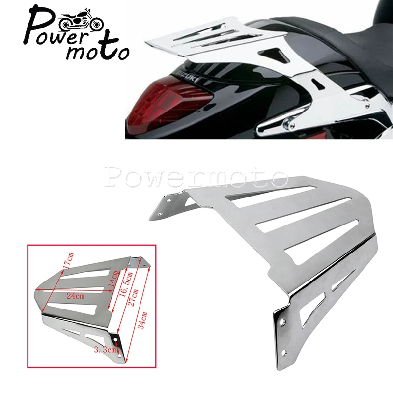 

For Suzuki Boulevard M109RZ Limited M109R M109R2 08-14 Motorcycle Chrome Rear Backrest Sissy Bar Luggage Rack Bracket Support