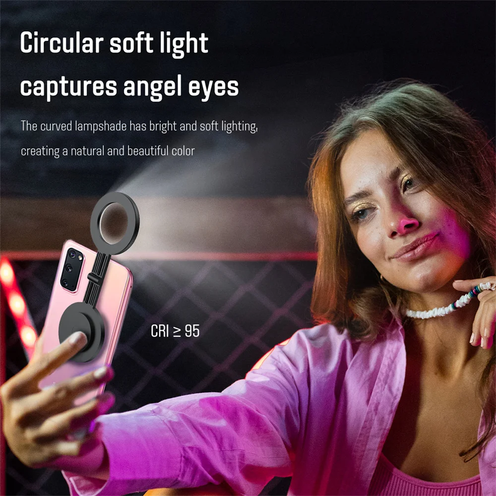 thumbnail image 2 of Magnetic Selfie Ring Light For IPhone - 4 Mode Adjustable LED Fill Light For Videos & Photos 2 of 9