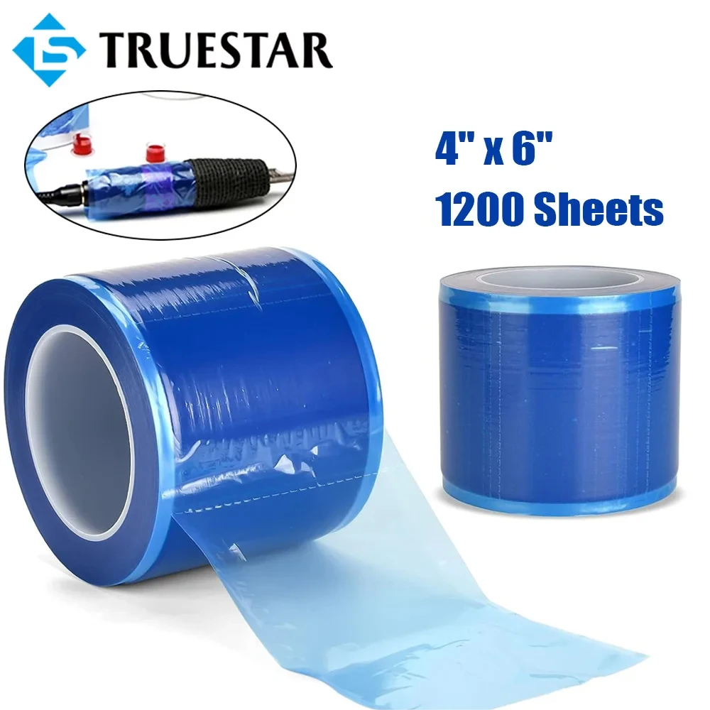 1200Pcs Disposable Tattoo Barrier Film Dental Protective Tape Tattoo Clear Wrap Cover Waterproof Anti-fouling Film Adhesive Band
