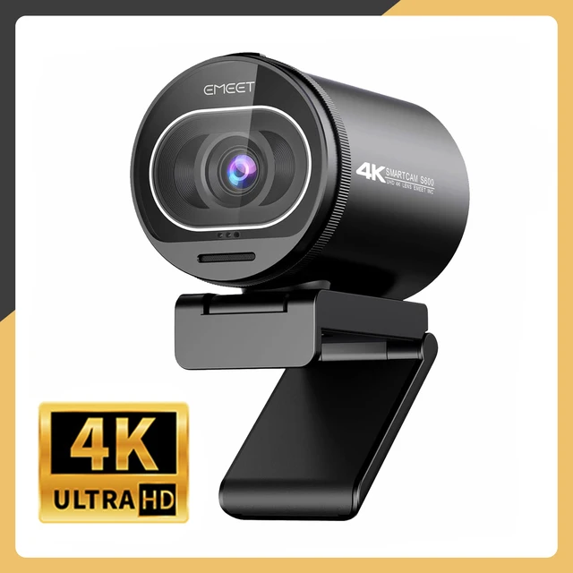 4K Webcam Web Camera 1080P 60FPS USB Streaming Camera EMEET S600 with 2 Noise Reduction Mics for Gaming/Youtube/Video Calling