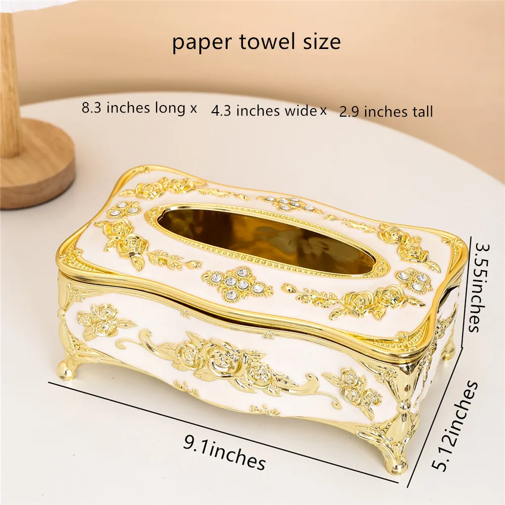 European-style tissue box_creative acrylic retro living room kitchen drawer box_hotel KTV bathroom bar storage box 5