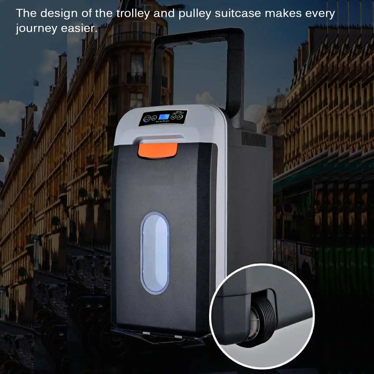 12V/24V 35L 220V Car Home Auto Refrigerator -18-65degree Mini Fridges Portable Food Drink Freezer Cooler for Car HomeOutdoor