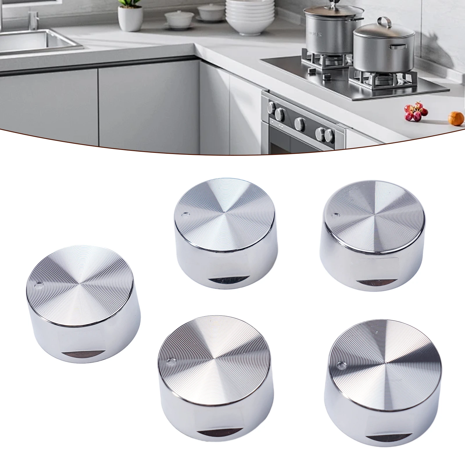 5pcs Rotary Switches Stove Control Knob Stove Control Replacement Burner Accessories Oven Handle Gas Kitchen Parts