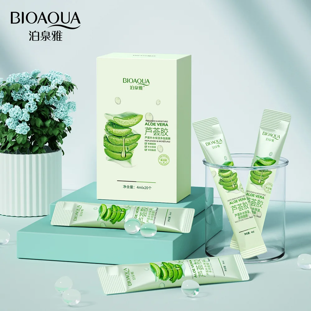 5/3/2PCS Aloe Vera Sleeping Mask Portable Face Anti Wrinkle Hydrating Nourishing Firming Brighten Cleansing Skin Care |