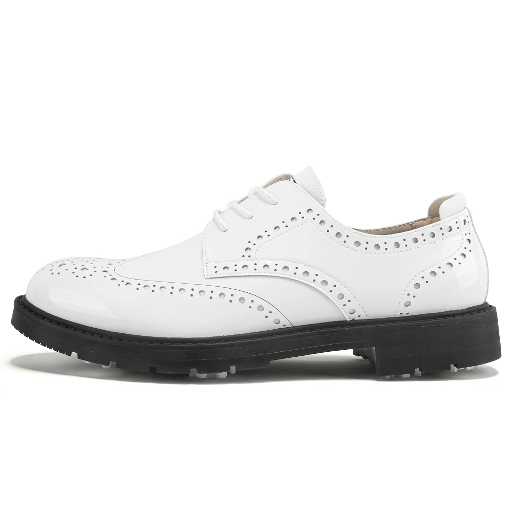 2025 New Non-slip Golf Shoes with Nails Glossy Men's Sports Shoes Lightweight Breathable and Wear-resistant Training Shoes 4