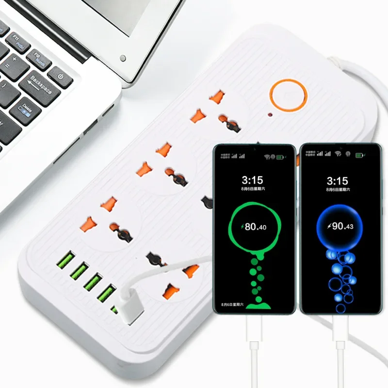 13A العالمي قطاع الطاقة مآخذ منافذ مع تمديد كابل U...