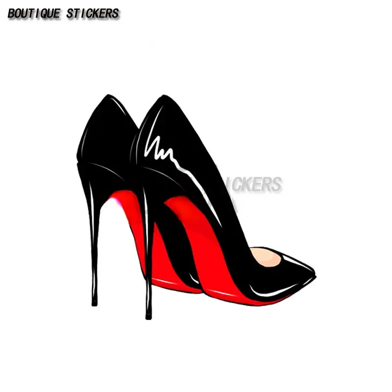 

Creative Louboutins Car Sticker Waterproof PVC Sticker Luggage Laptop Sticker Car Decorative Accessories Cover Scratches