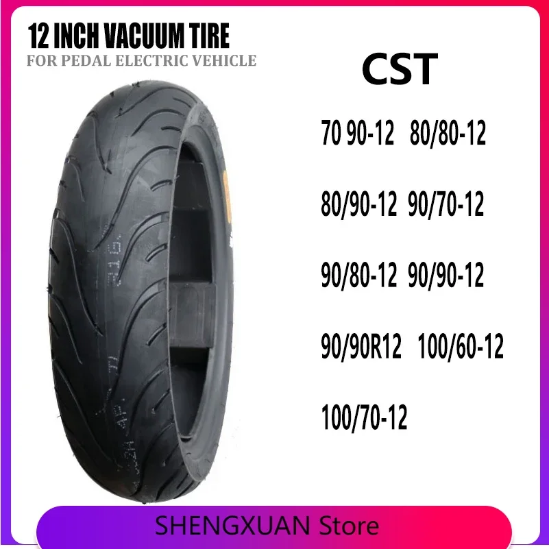 Pneumatico Per Vuoto Moto Cst 80/80/70-12 80/90/70-12 90/90/90-12 90/90 R12 120/70/90-12 140/60/130/120/110/100/90/80/70/12 Pedale