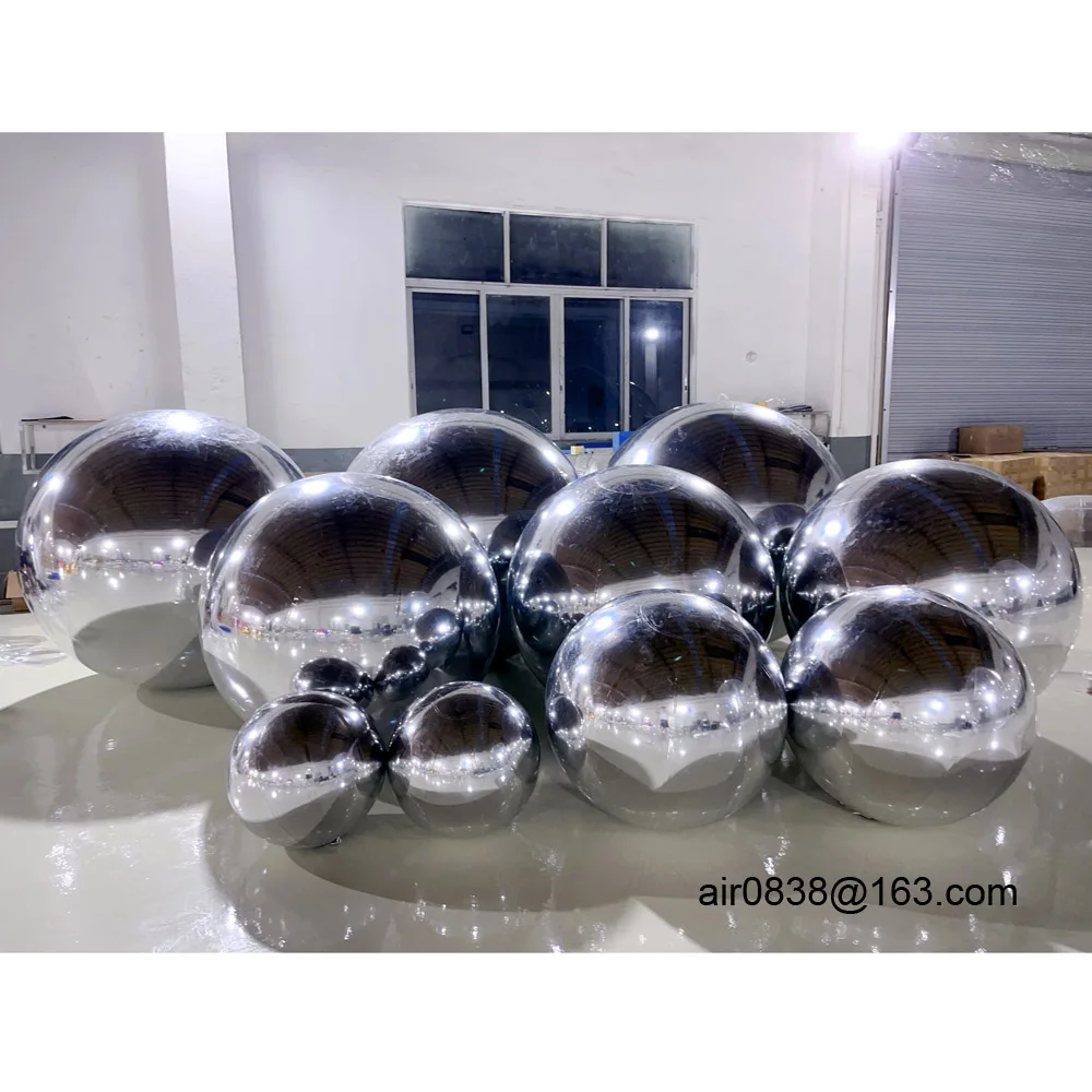 Giant Inflatable Mirror Ball Durable Floating Sphere Giant Inflatable Mirror Balloon For Disco Party Wedding Event Decoration 3