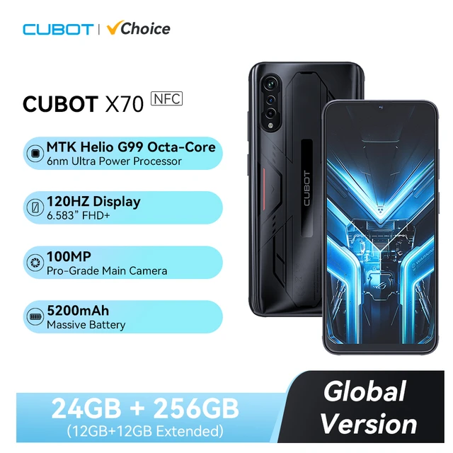 13 256gbcubot X70 Android 13 Smartphone - 100mp Triple Camera, 24gb Ram,  256gb Rom