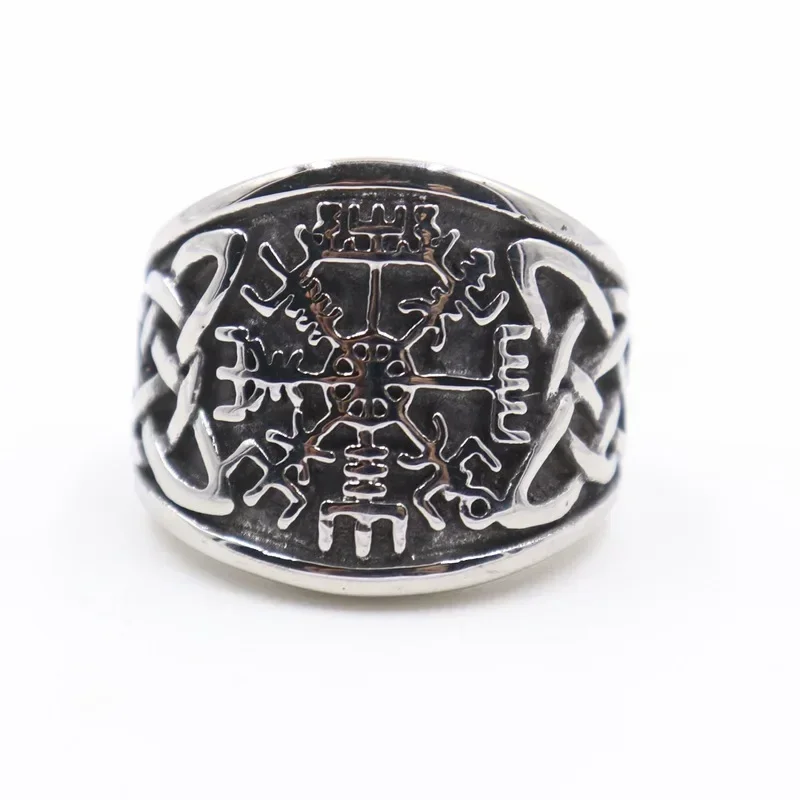 

Nordic Viking Personalized and Domineering Retro Odin Rune Warrior Men's Rings Size 7-15