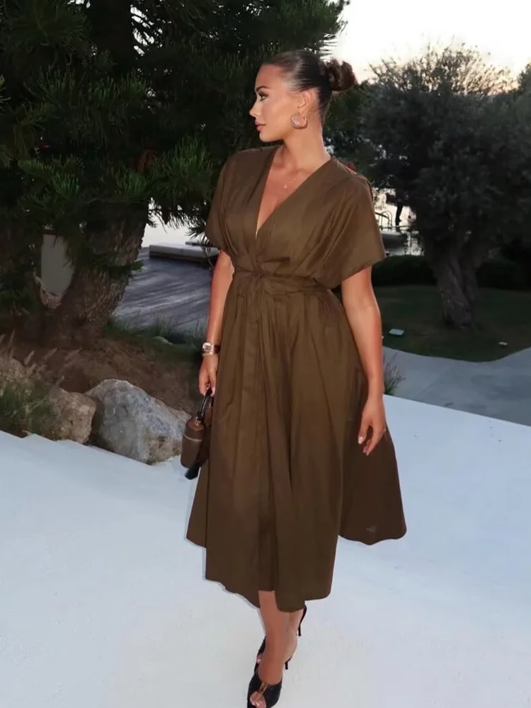 HH الصيف امرأة الدانتيل مطوي واحدة الصدر تصميم ميد...