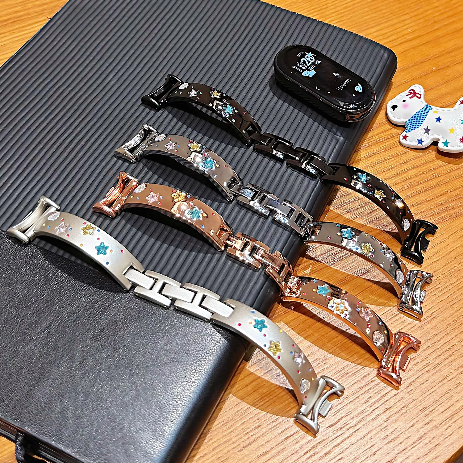 Elegant Sparkling Metal Strap for Smartwatches - Universal Fit for 18/20/22mm