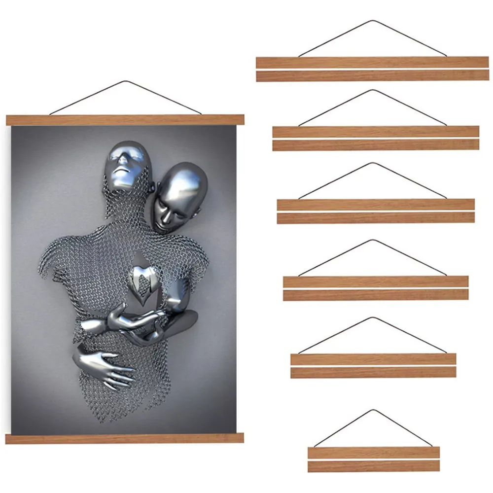 DIY Magnetic Wooden Photo Frame Hanger Wall Home Room Decor Canvas Poster Picture Teak Frame Art Wood Hanger photo frame,wood canvas frame,wood photo frame,wood frame,wood picture frame,art frames