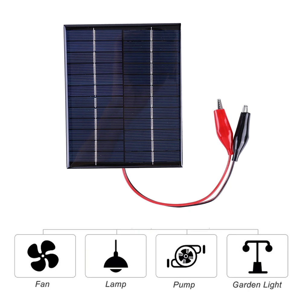 Portable 5W 12V Polysilicon Solar Panel Charger