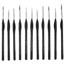 

11pcs Paint Brush Miniature Detail Fineliner Drawing Brushes Wooden Writing Pens