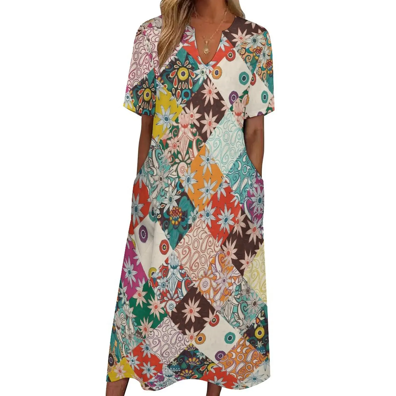 

Винтажное платье-макси в стиле бохо, с цветочным принтом