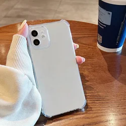 Silicone Transparent Shockproof Phone Case Cover for Galaxy A37 (Tansparent)