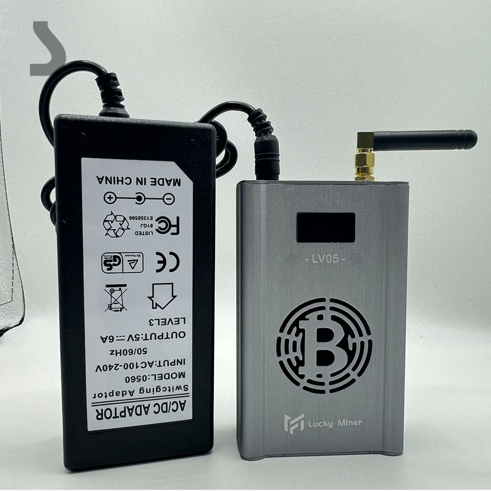

Майнер для майнинга BTC Lucky miner LV05 BTC BCH BSV DGB 320G ~ 380G SHA256 18W v5
