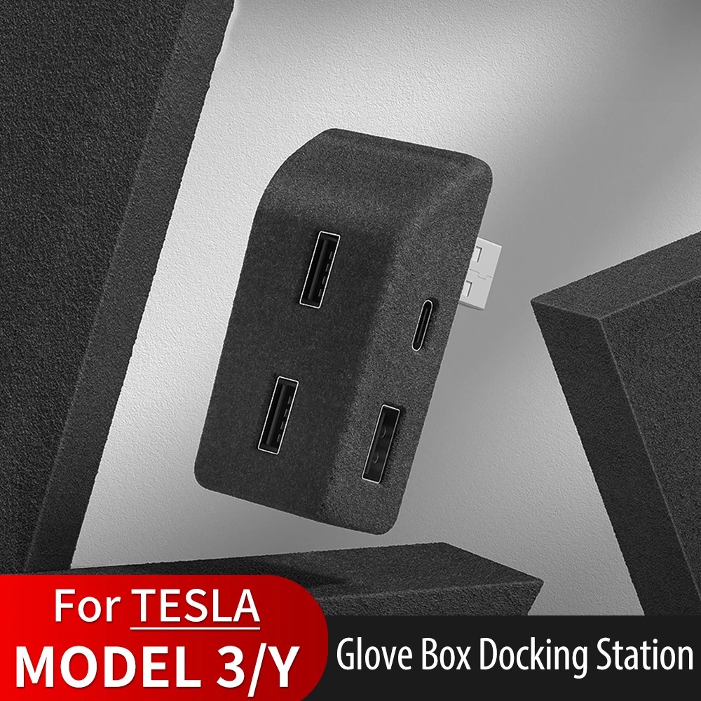 

Док-станция для бокса Tesla Model Y, модель 3, быстрое зарядное устройство, 4 USB-порта