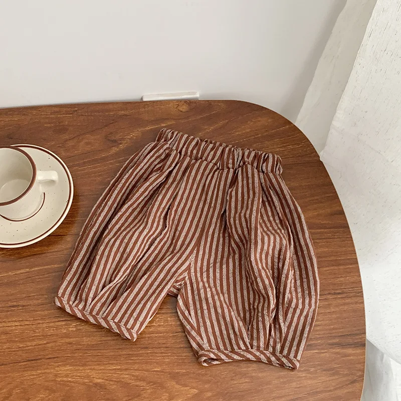 Toddler Casual Loose Wide Leg Pants Boys And Girls Summer Fashion New Thin Solid Color Versatile Bloomers For 1 2 3Years Baby 2