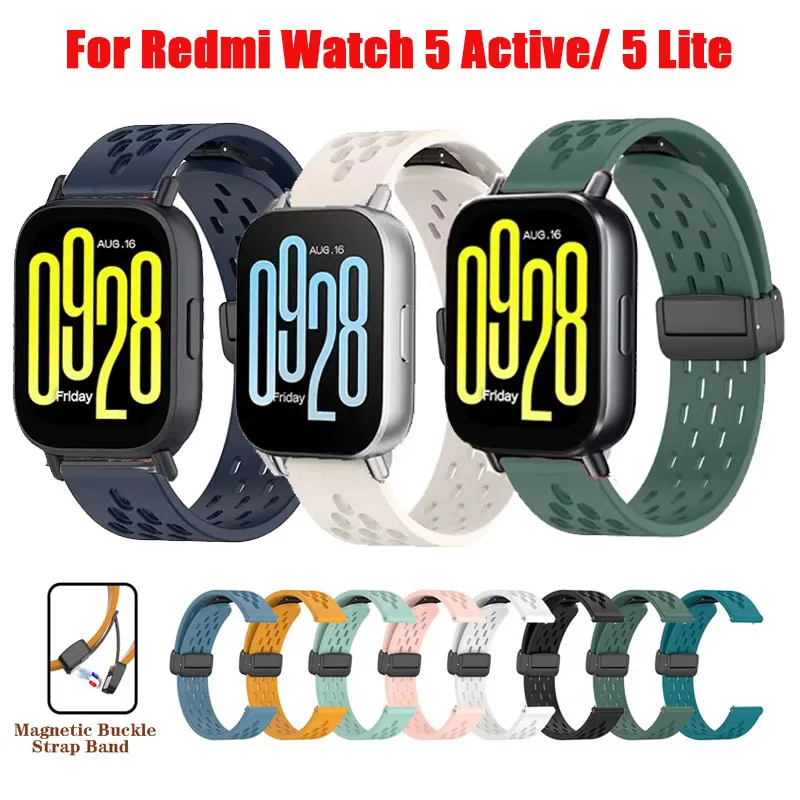 Silicone Strap with Folding Magnetic Buckle | Replacement Accessories Bracelet