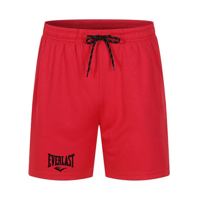 Everlast men’s breathable quick dry stretch fitness beach sports shorts red 02
