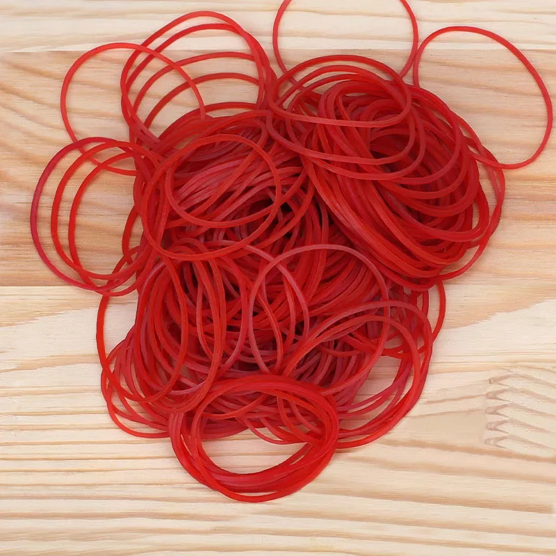Versatile Red Elastic Bands for School and Office Use