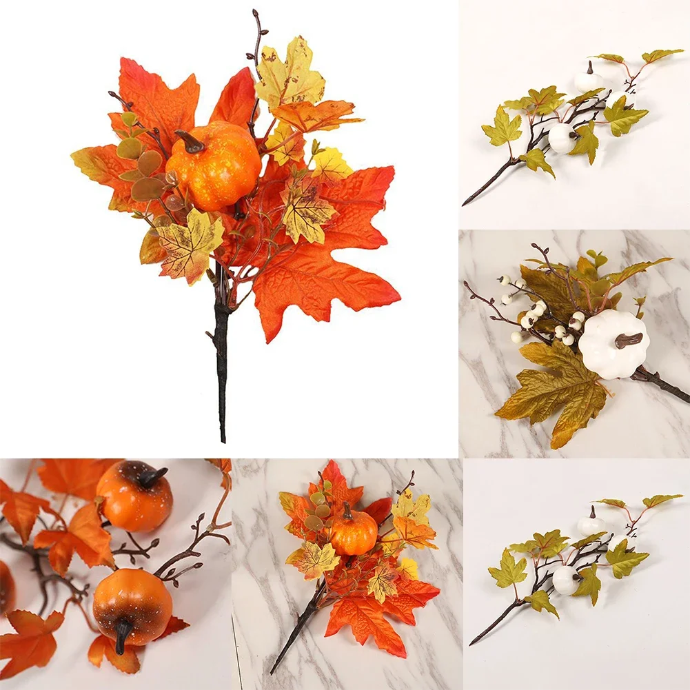 Künstliche Herbst Ahornblatt Pflanze Bouquet Fotografie Requisiten Blatt Nachahmung Ahornblatt gefälschte Pflanzen nach Hause Halloween DIY Dekoration