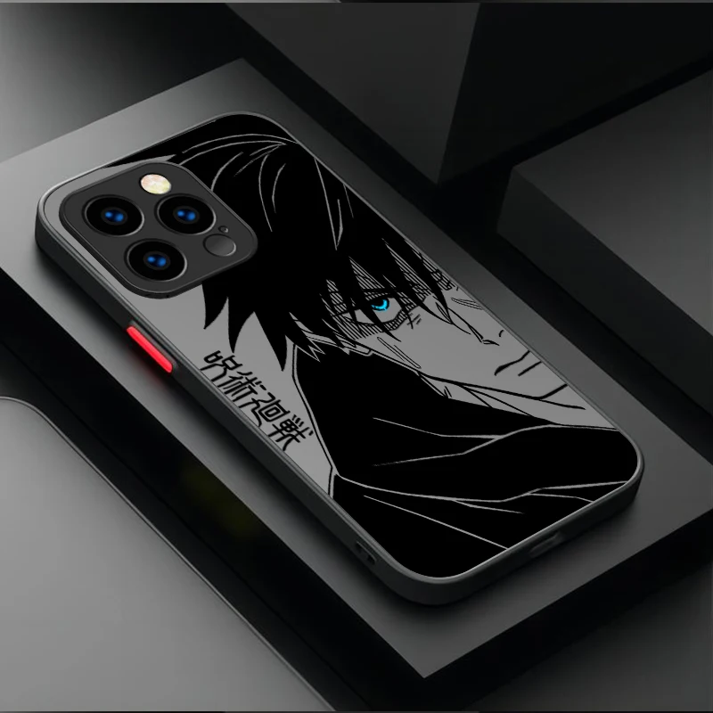 Jujutsu Kaisen Matte Finish Phone Case with Gojo Satoru and Yuta Design